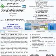 المؤتمر الدولي الأول للمياه والبيئة وتغير المناخ ICWECC 1
